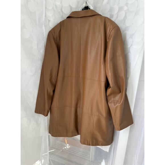 Wilsons Leather Womens 3 X Caramel Brown Coat THINSULATE Removable Lining WARM - Picture 5 of 14